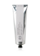 Hand cream tube with brand logo on a white background
