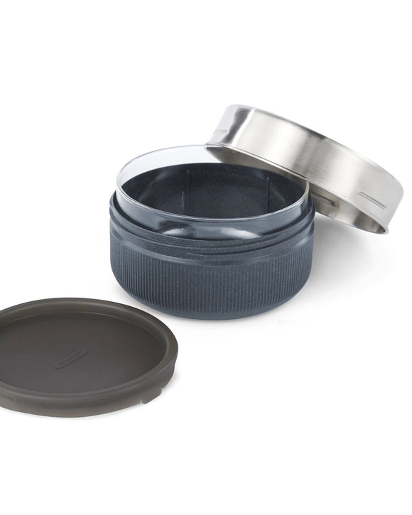 Three metal lids of different sizes on a white background