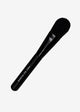 Black makeup brush with 'Earth to You' branding on a white background