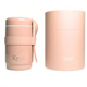 Two blush pink thermos containers with 'Kept' branding on a white background