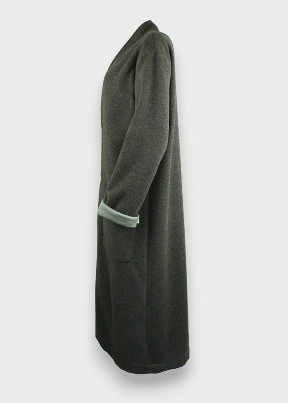 Dark grey coat on a white background