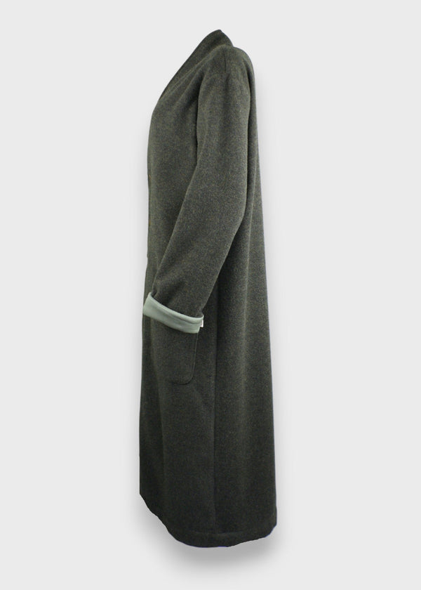 Dark grey coat on a white background