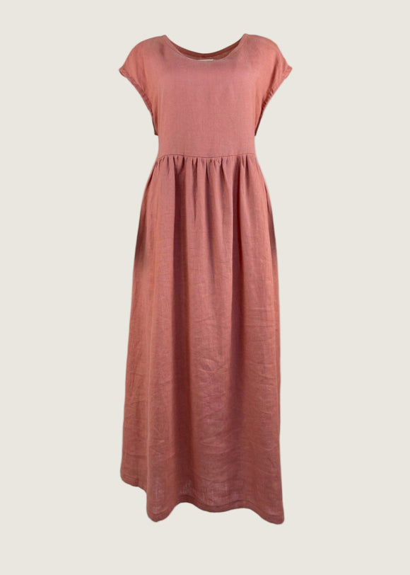 Pink dress on a white background