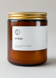 octo candle hygge scent in an amber glass jar
