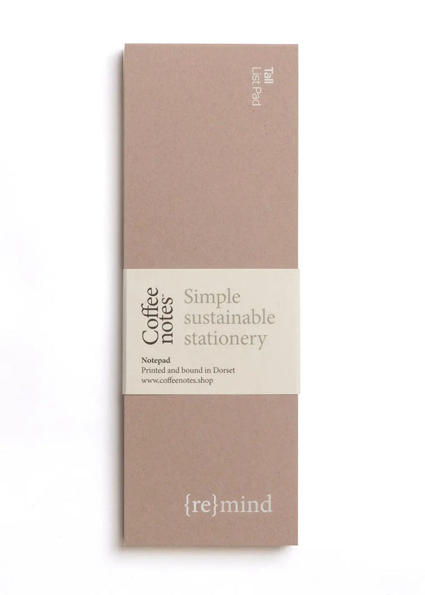 Rectangular brown box with 'Coffee Notes' branding on a white background